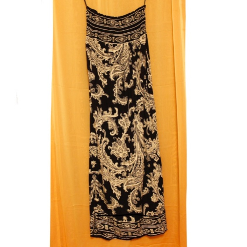 Black Strapless Maxi Dress